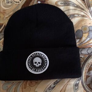 Unisex black Catacomb knit hat